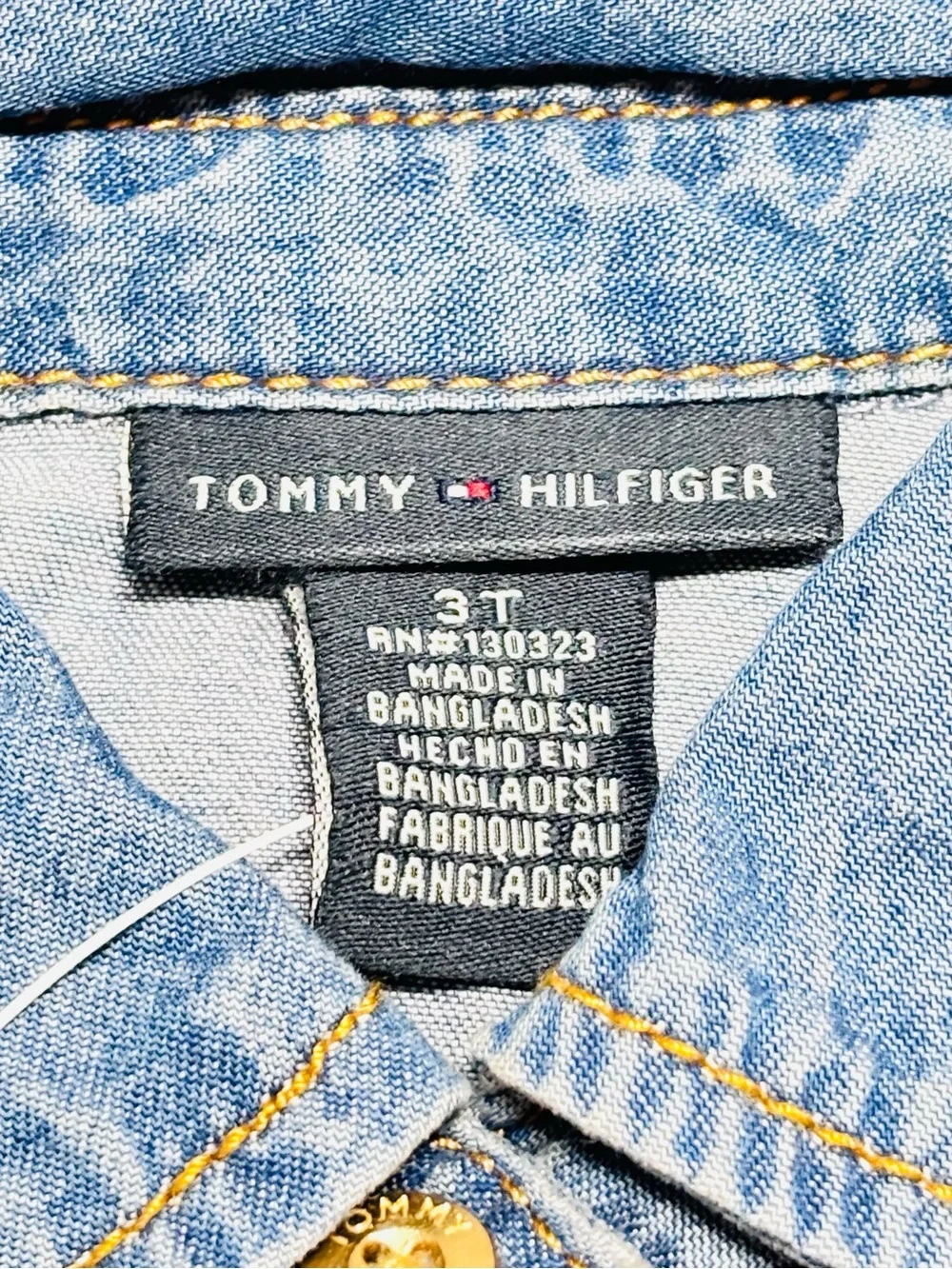 NEW Tommy Hilfiger Girls' Denim & Plaid Peplum Jacket Blue/Red Leggings Set 3T